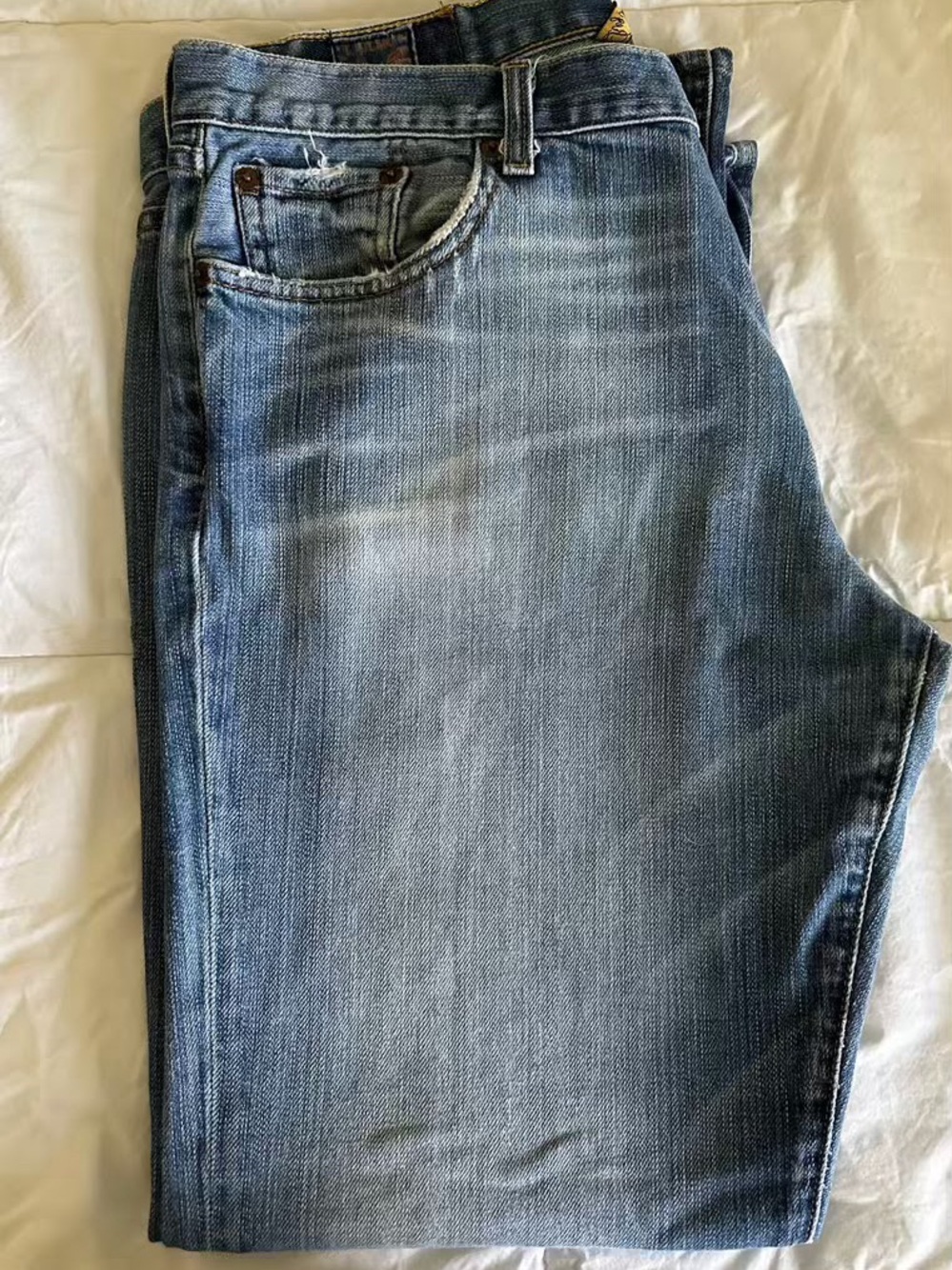 Vintage Lucky Brand Men's Button Fly Jeans Straight Leg 36x30 Fit